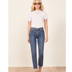 Reformation Julia Crop High Waisted Cigarette Jeans